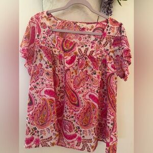 BiBi Pink Paisley Blouse